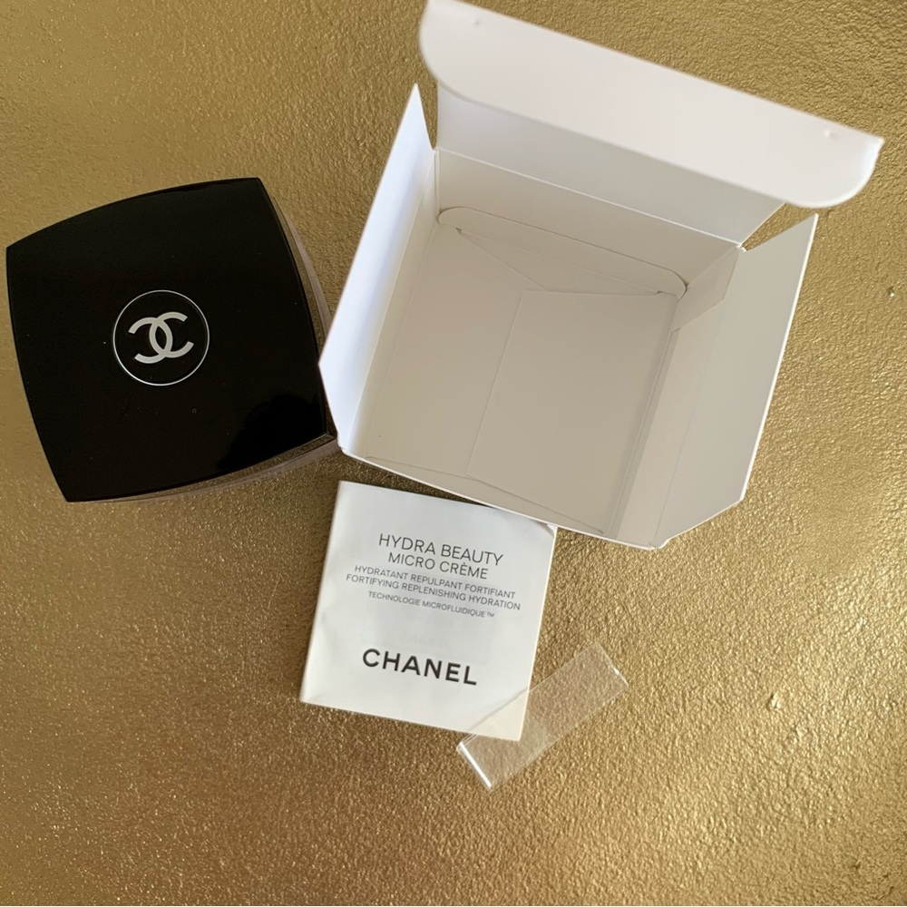 Empty jar of CHANEL Hydra Beauty Micro Crème  50g / 1.7oz comes w box excellent - Picture 10 of 11
